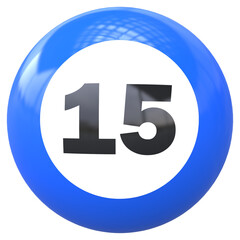 Ball 3D Number 15