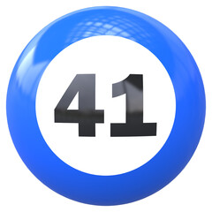 Ball 3D Number 41