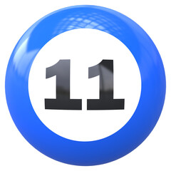 Ball 3D Number 11