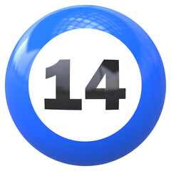 Ball 3D Number 14