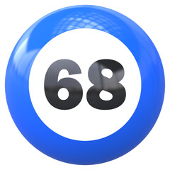 Ball 3D Number 68