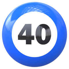 Ball 3D Number 40