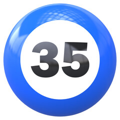 Ball 3D Number 35