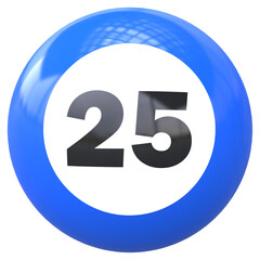 Ball 3D Number 25