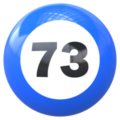 Ball 3D Number 73