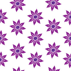 Hand drawn seamless pattern with beautiful flowers vector design. Perfect for textile prints