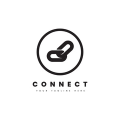 Connect chain logo, for a logo with the theme of harmony and cooperation