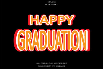 Happy Graduation editable text effect emboss