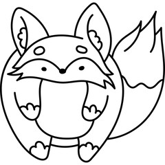 Fox Character Coloring Page