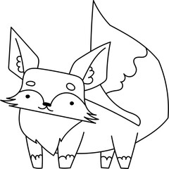 Fox Character Coloring Page