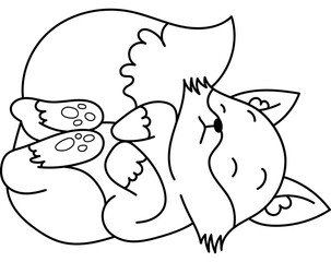 Fox Character Coloring Page