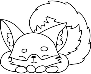 Fox Character Coloring Page