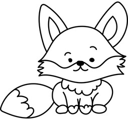 Fox Character Coloring Page