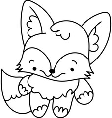 Fox Character Coloring Page