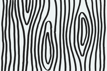 Hand illustrated wood texture line art pattern background