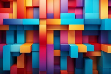 Fototapeta premium Contemporary Geometric Patterned Background Created with Generative AI