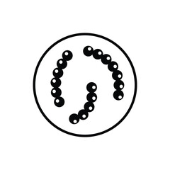 Coccus bacteria icon design. isolated on white background. vector illustration