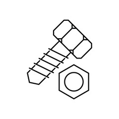 Socket cap screw icon design. isolated on white background. vector illustration
