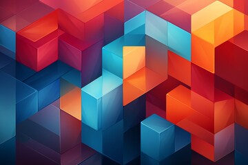 Obraz premium Contemporary Geometric Patterned Background Created with Generative AI