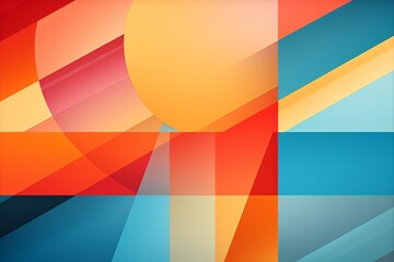 Obraz premium Contemporary Geometric Patterned Background Created with Generative AI