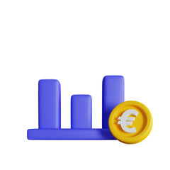 euro money chart 3d illustration
