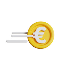 fast euro money 3d illustration