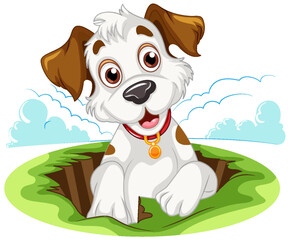 Cute Dog Cartoon Character