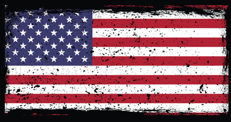 USA grunge flag 4th July American Independence day