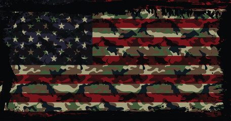 USA grunge flag 4th July American Independence day