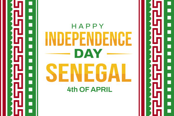 Happy Independence Day of Senegal background. 4th of april Senegal independence day wallpaper