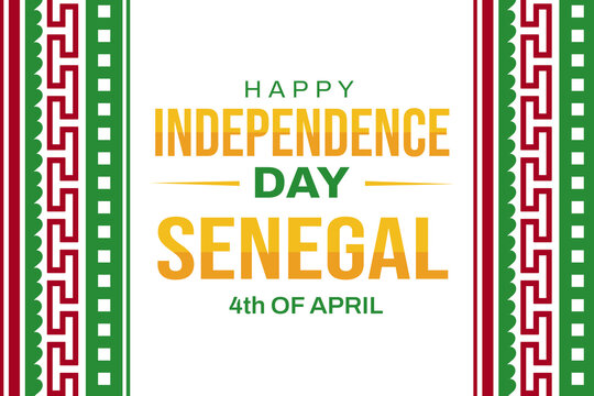 Happy Independence Day of Senegal background. 4th of april Senegal independence day wallpaper