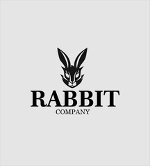 rabbit head animal vector design, vector illustration. Emblem design on white background