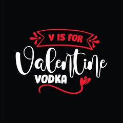 V is for Valentine Vodka SVG