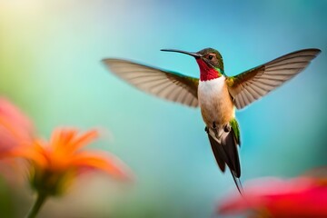 hummingbird on a flower
