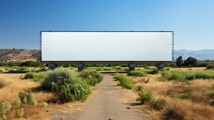 blank Billboard on street mockup