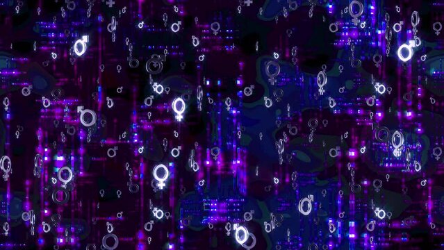 Female and Male Symbol Background LOOP TILE. This texture is loopable and tileable and can create an infinite seamless background.