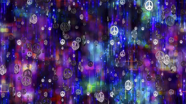 Peace Symbol Background LOOP TILE. This texture is loopable and tileable and can create an infinite seamless background.