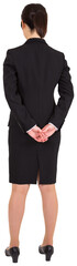 Digital png photo of back view of asian businesswoman on transparent background