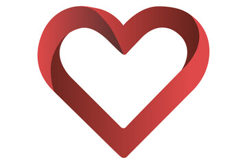 Digital png illustration of red heart on transparent background