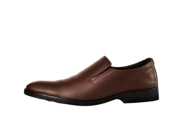 brown leather shoes transparent