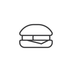 Fish fillet line icon