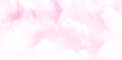 Cloud background in pastel baby pink color. Abstract color of clouds and sky on pink in sunshine for texture background.