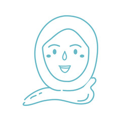 flat design scarf logo illustration