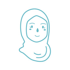 hand drawn hijab logo design