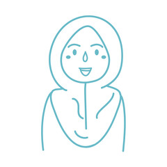 hijab muslim character illustration