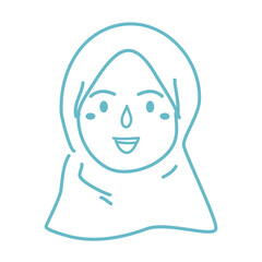 hijab woman fashion logo icon