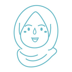 hijab woman fashion logo illustration