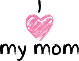 Digital png illustration of mother's day text on transparent background