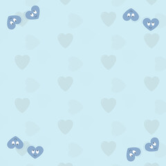 Digital png illustration of blue heart on transparent background