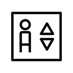 Lift elevator sign vector icon